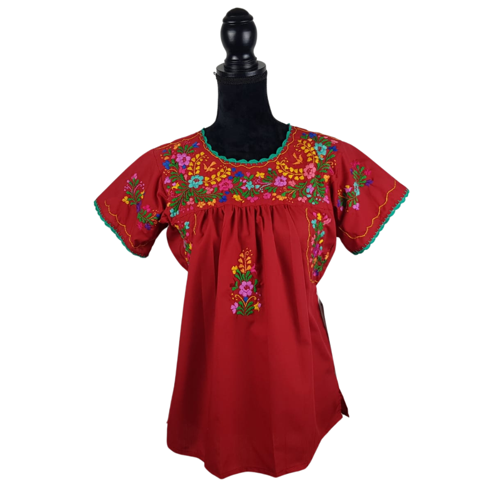 Blusa con bordado multicolor San Antonino