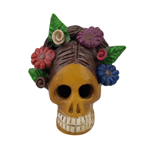 Cabeza de catrina de barro Chihipa chica