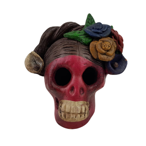 Cabeza de catrina de barro Chichipa mediana